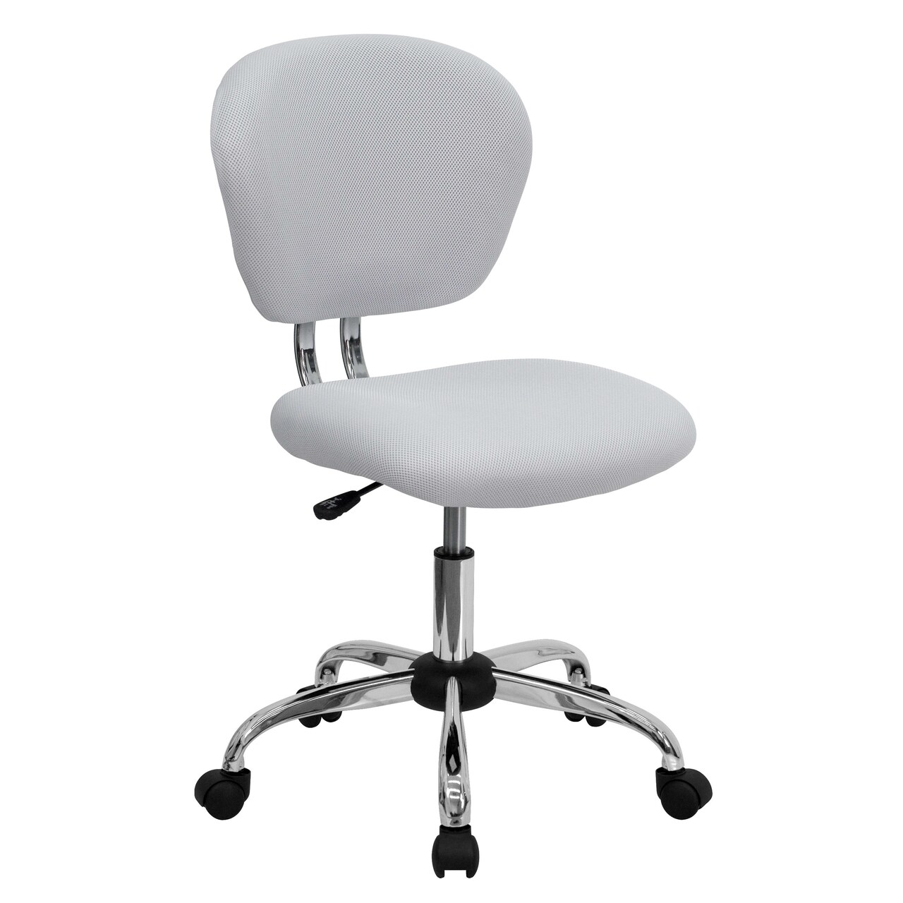 Emma and Oliver Mid-Back Mesh Padded Swivel Task Office Chair with Chrome Base